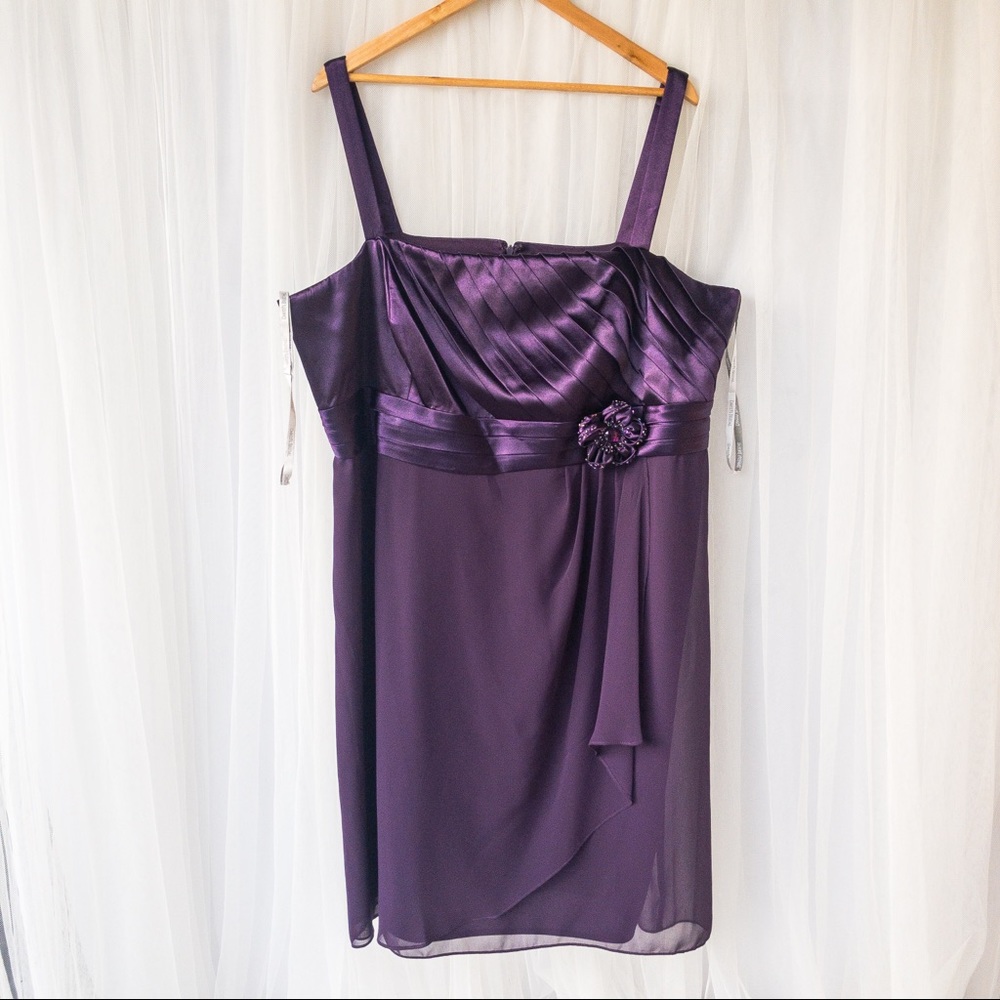 DAVID'S BRIDAL Size 22W Purple Special Occasion Dress